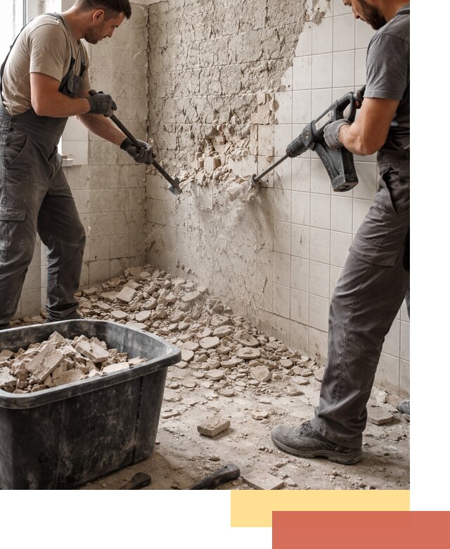 Демонтаж плитки со стен в Сарапуле быстро и аккуратно