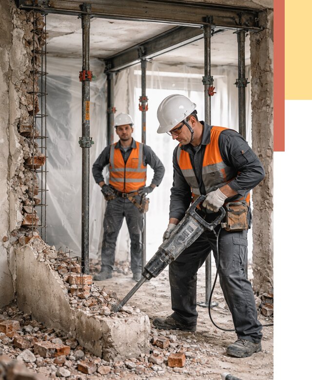 Снос несущих стен в Сарапуле от 10582 руб. — демонтаж несущей стены под ключ | ОТДЕЛОЧНИК-Срл