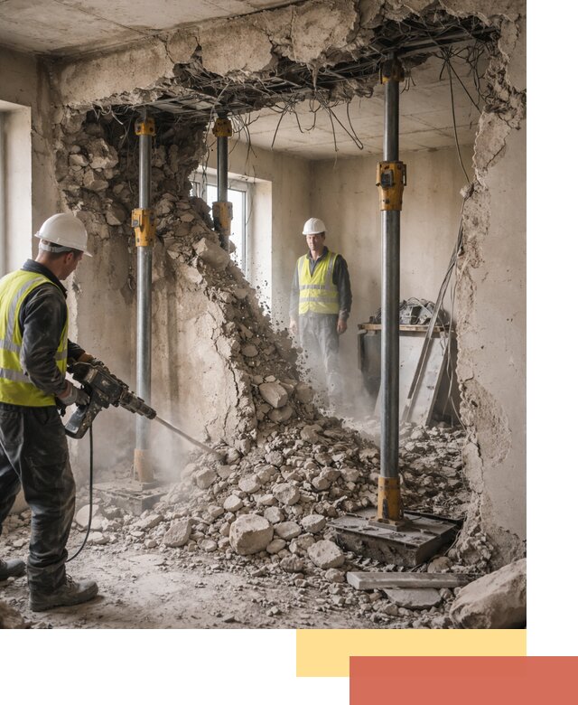 Снос несущих стен в Сарапуле с гарантией безопасности и качества