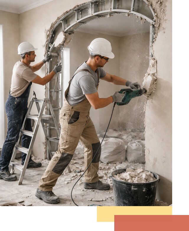 Демонтаж гипсокартонной арки в Сарапуле быстро и аккуратно