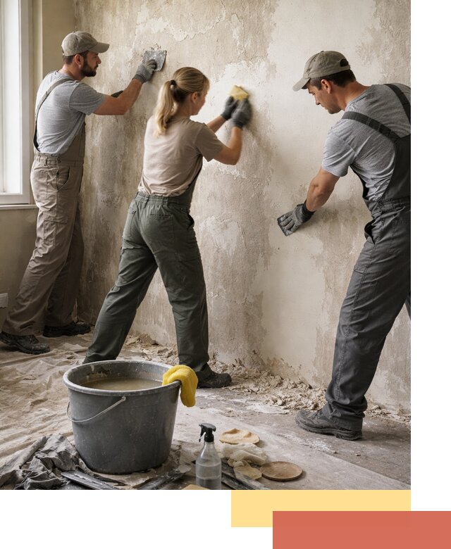 Очистка стен от клея и грунтовки в Сарапуле качественно и быстро