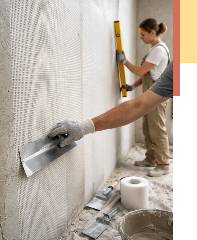 Армирование стен стеклосеткой в Сарапуле от 3304 руб. под ключ | ОТДЕЛОЧНИК-Срл