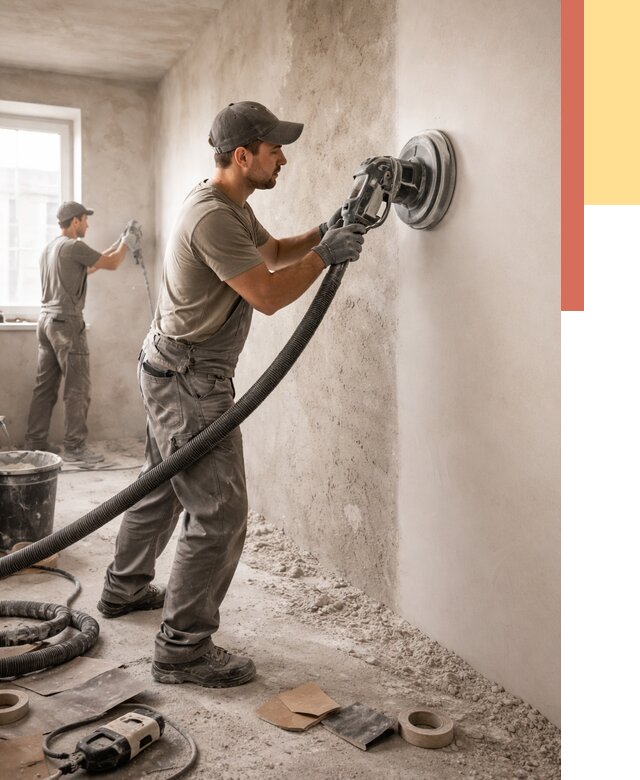 Шлифовка стен в Сарапуле от 1239 руб/м2 — быстро и недорого | ОТДЕЛОЧНИК-Срл