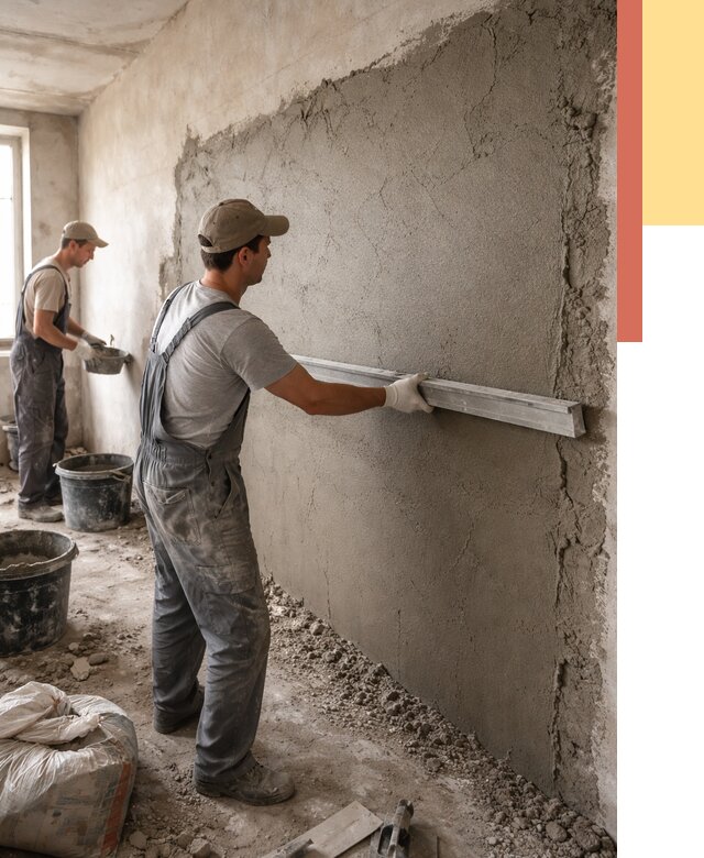 Цементная штукатурка стен в Сарапуле от 4646 руб/м2 — быстро и недорого | ОТДЕЛОЧНИК-Срл