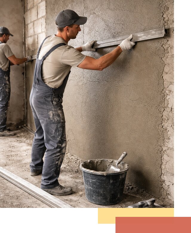 Штукатурка стен цементно-песчаная в Сарапуле профессионально