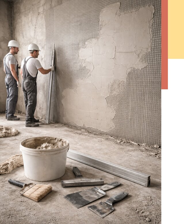 Штукатурка стен по сетке в Сарапуле от 5678 руб./м2 — быстро и недорого | ОТДЕЛОЧНИК-Срл