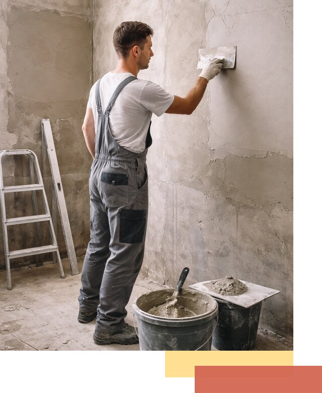 Штукатурка стен в ванной под ключ в Сарапуле