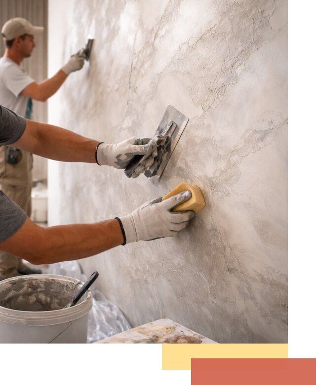 Декоративная штукатурка под мрамор в Сарапуле для стен и потолков