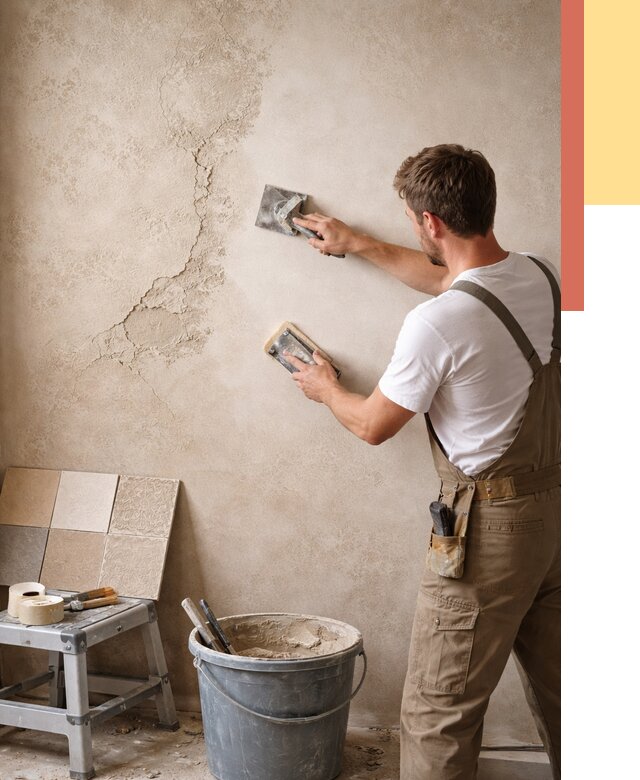 Ремонт декоративной штукатурки в Сарапуле от 4646 руб. под ключ | ОТДЕЛОЧНИК-Срл