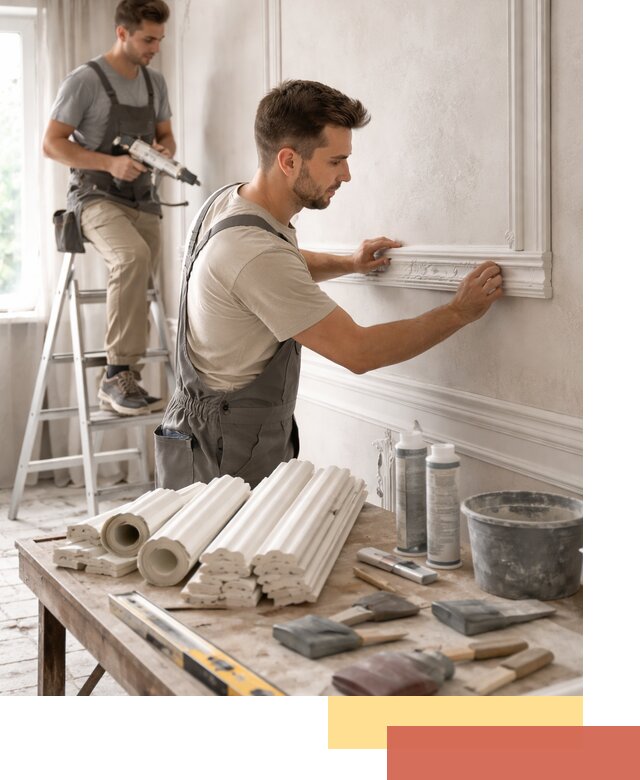 Монтаж лепнины на стены в Сарапуле профессионально и качественно