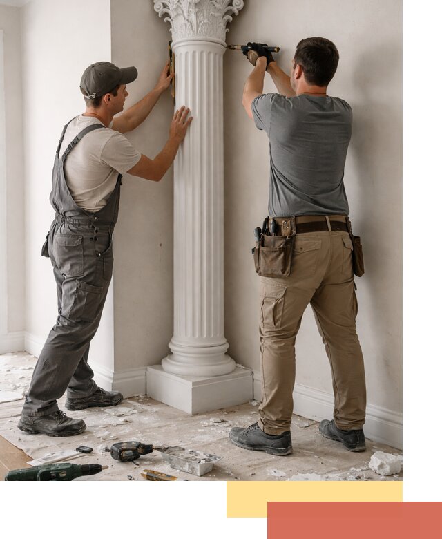 Установка декоративных колонн в Сарапуле под ключ