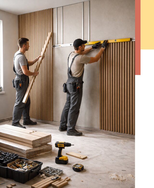 Монтаж реечных панелей на стены в Сарапуле от 1239 руб. — быстро и недорого | ОТДЕЛОЧНИК-Срл