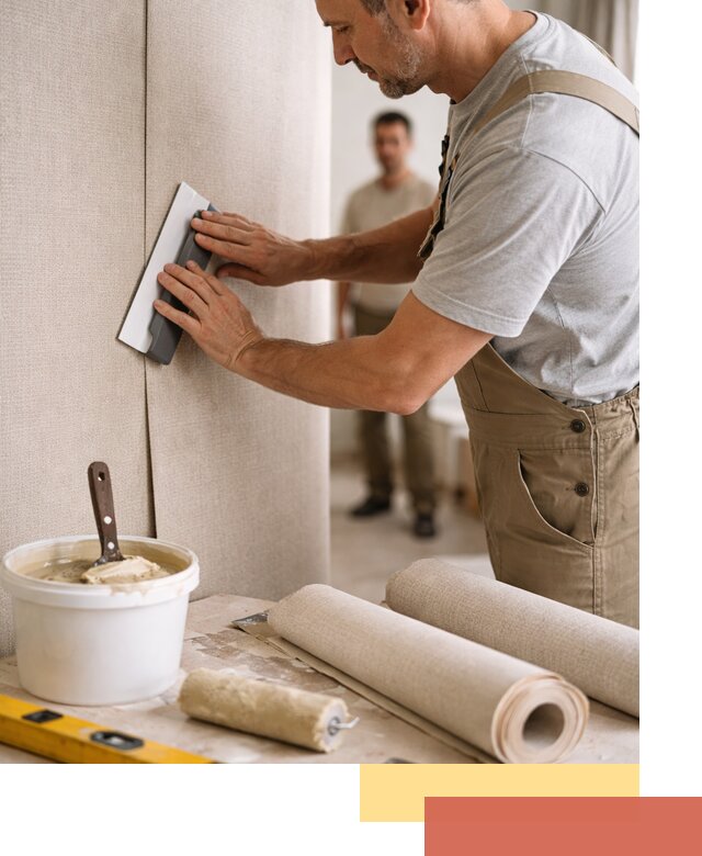 Поклейка текстильных обоев в Сарапуле профессионально и аккуратно