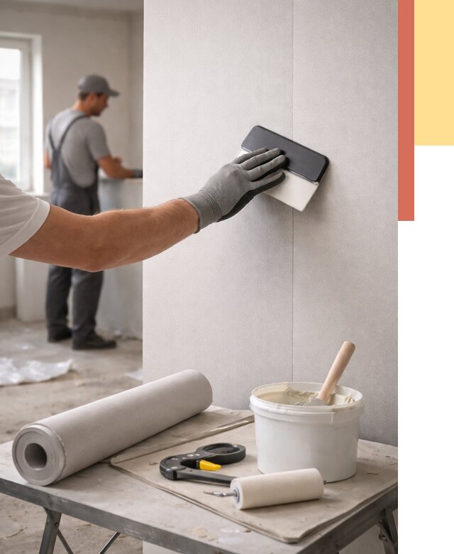 Поклейка обоев под покраску в Сарапуле от 3613 руб. за м2 | ОТДЕЛОЧНИК-Срл