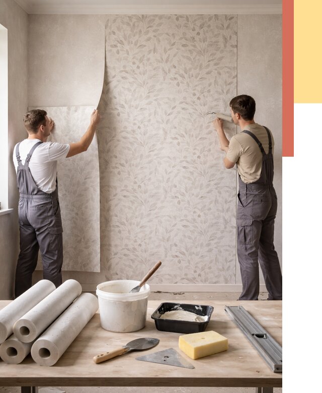 Поклейка обоев с подбором рисунка в Сарапуле от 3613 руб. | ОТДЕЛОЧНИК-Срл - быстро и недорого