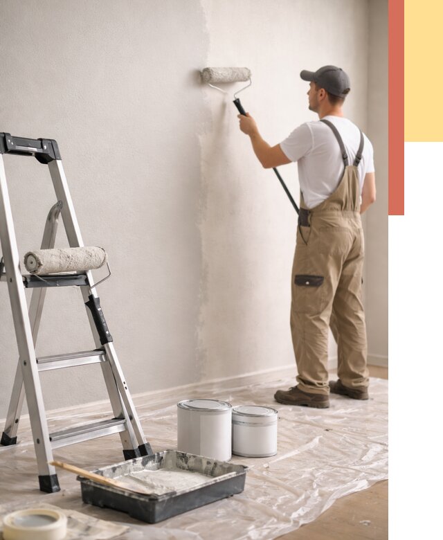 Покраска стен латексной краской в Сарапуле от 4646 руб. за м2 | ОТДЕЛОЧНИК-Срл