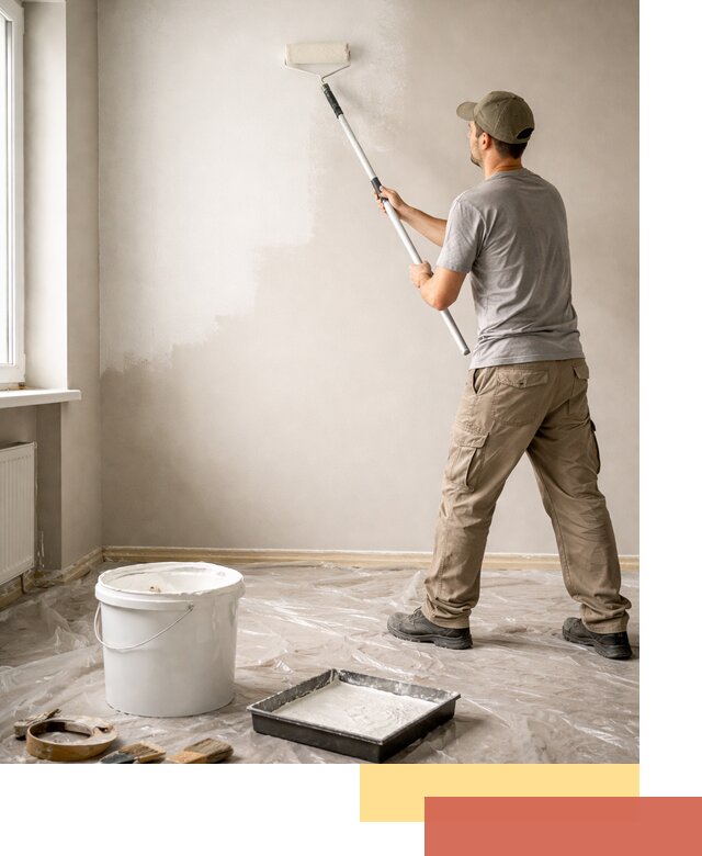 Покраска стен латексной краской в Сарапуле качественно и быстро