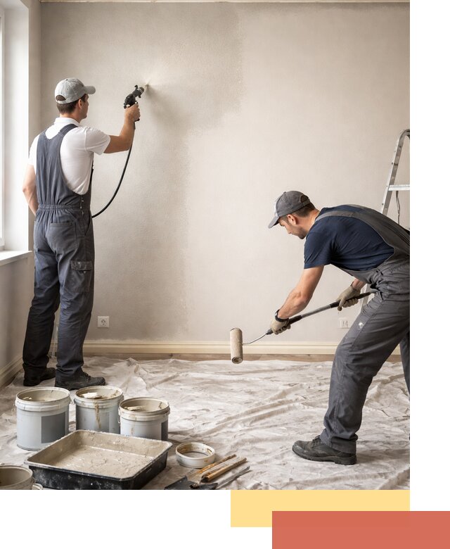 Покраска стен моющейся краской и защита поверхностей в Сарапуле