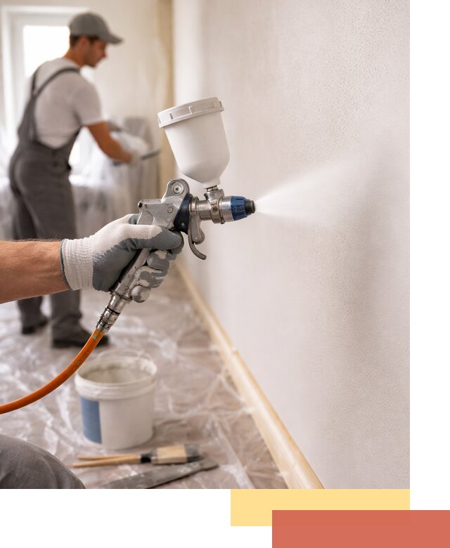 Покраска стен краскопультом в Сарапуле быстро и качественно