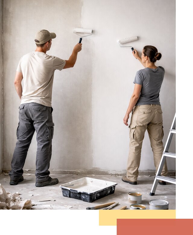 Окраска стен по стеклохолсту в Сарапуле качественно и долговечно