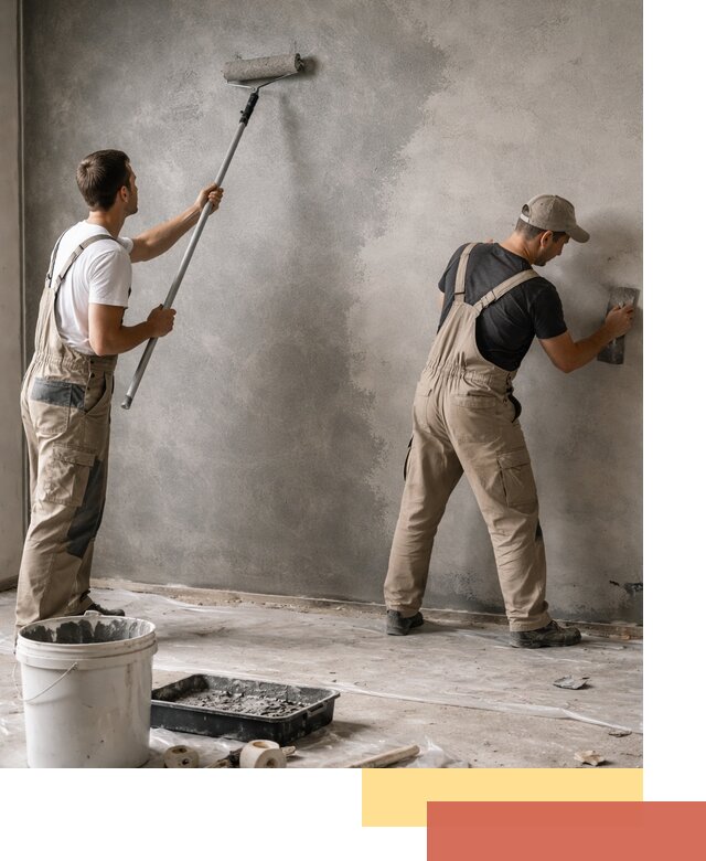 Покраска стен под бетон в Сарапуле профессионально и недорого