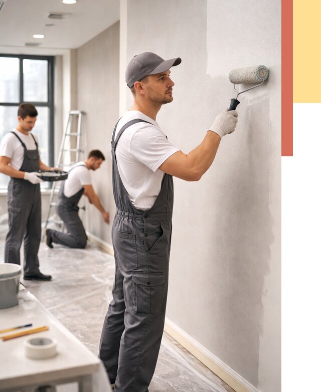 Покраска стен в офисе в Сарапуле от 8775 руб. — быстро и недорого | ОТДЕЛОЧНИК-Срл