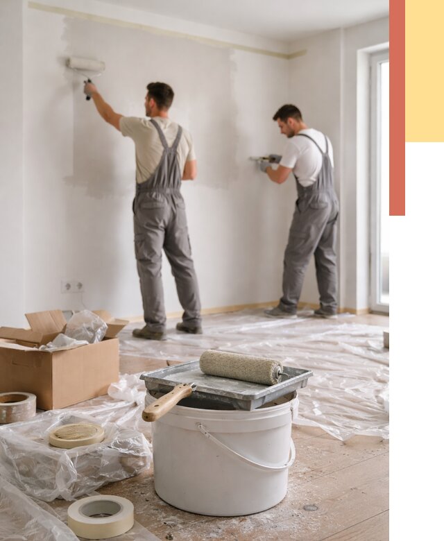 Покраска стен в квартире в Сарапуле от 2581 руб/м2 — быстро и недорого | ОТДЕЛОЧНИК-Срл