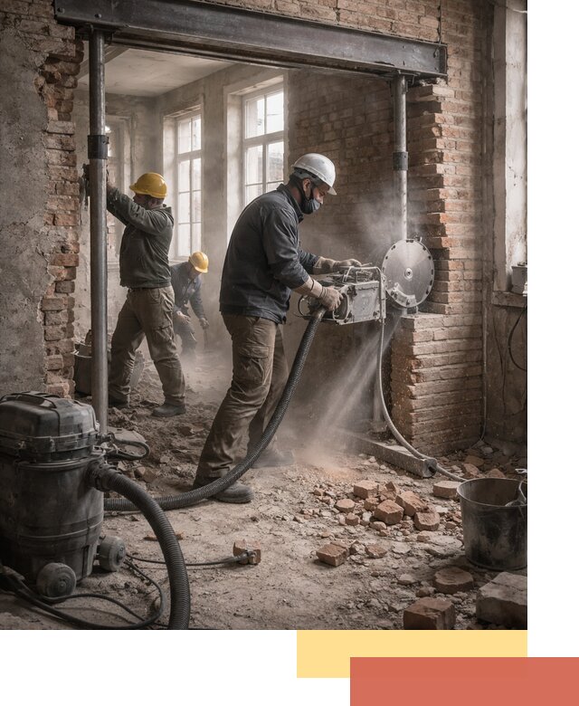 Прорезка проема в стене под дверной или оконный проем в Сарапуле