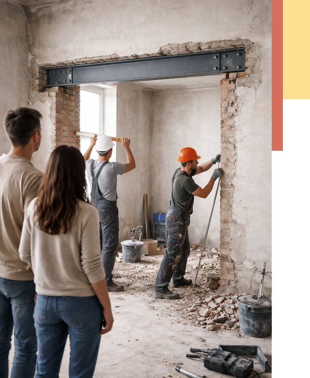 Усиление проема в стене в Сарапуле от 9808 руб. — усиление дверного проема металлоконструкцией | ОТДЕЛОЧНИК-Срл