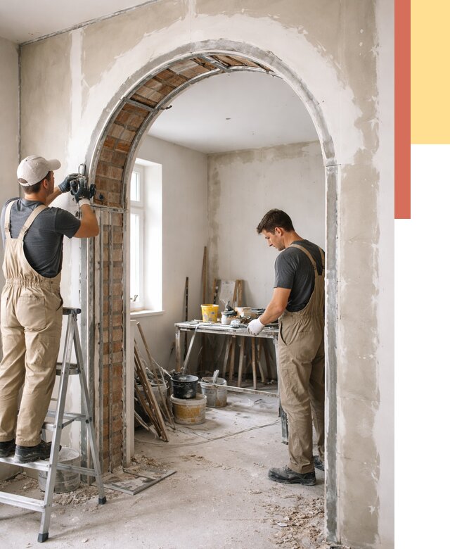 Устройство арочного проема в Сарапуле от 9808 руб. под ключ — быстро и недорого | ОТДЕЛОЧНИК-Срл