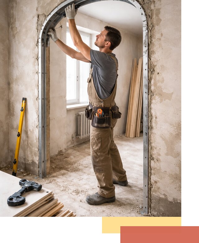 Устройство арочного проема в Сарапуле под ключ