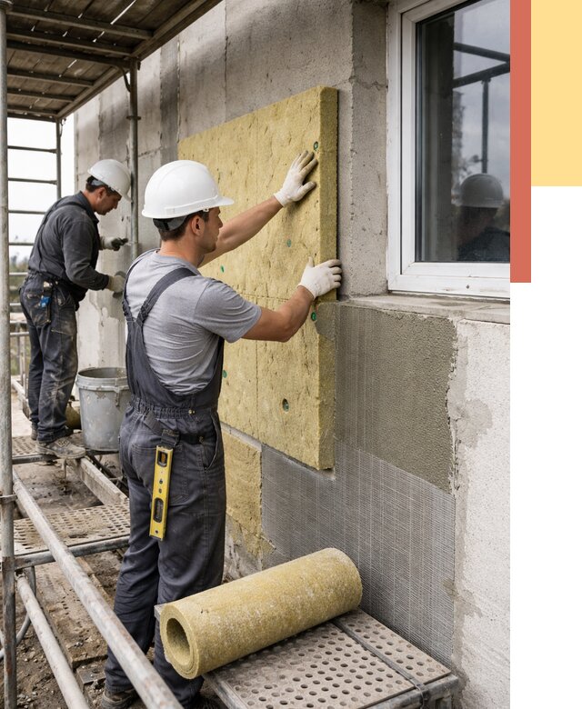 Утепление стен в Сарапуле от 4439 руб. под ключ — быстро и недорого | ОТДЕЛОЧНИК-Срл