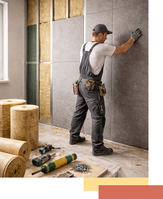 Профессиональная шумоизоляция стен в Сарапуле для квартиры и офиса