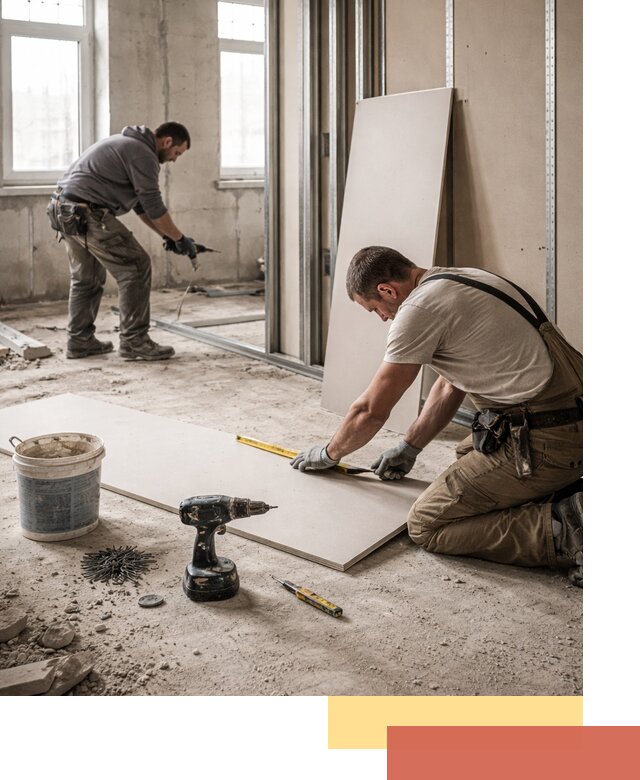 Кладка перегородок из ПГП под ключ в Сарапуле