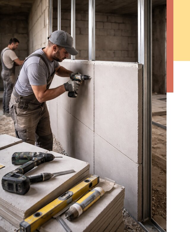 Кладка влагостойких перегородок ПГП в Сарапуле от 1239 руб. под ключ | ОТДЕЛОЧНИК-Срл