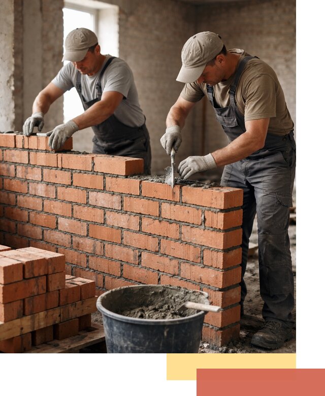 Кладка кирпичных перегородок под ключ в Сарапуле