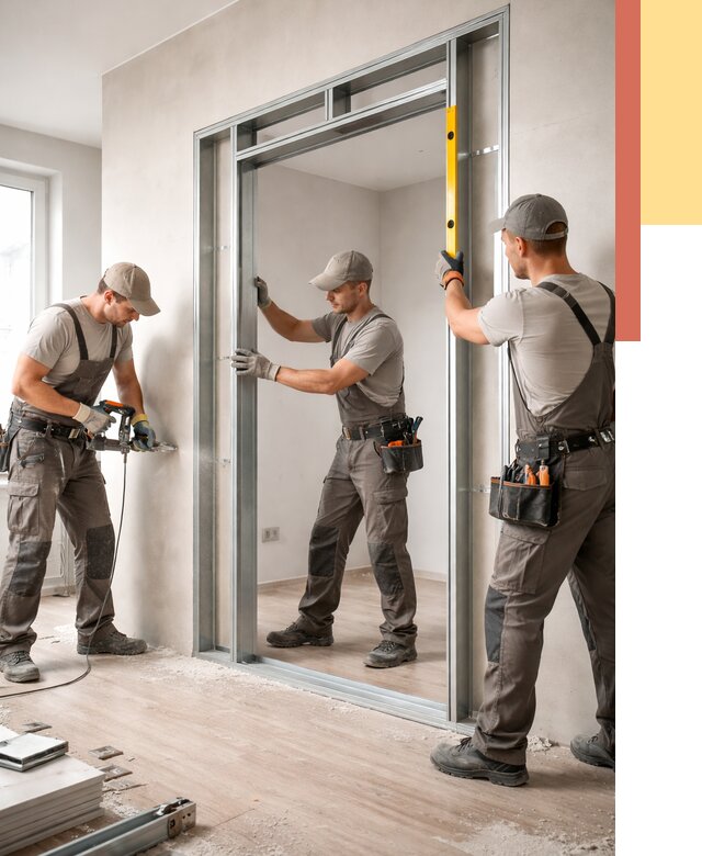 Устройство дверного проема в перегородке в Сарапуле от 4646 руб. под ключ | ОТДЕЛОЧНИК-Срл