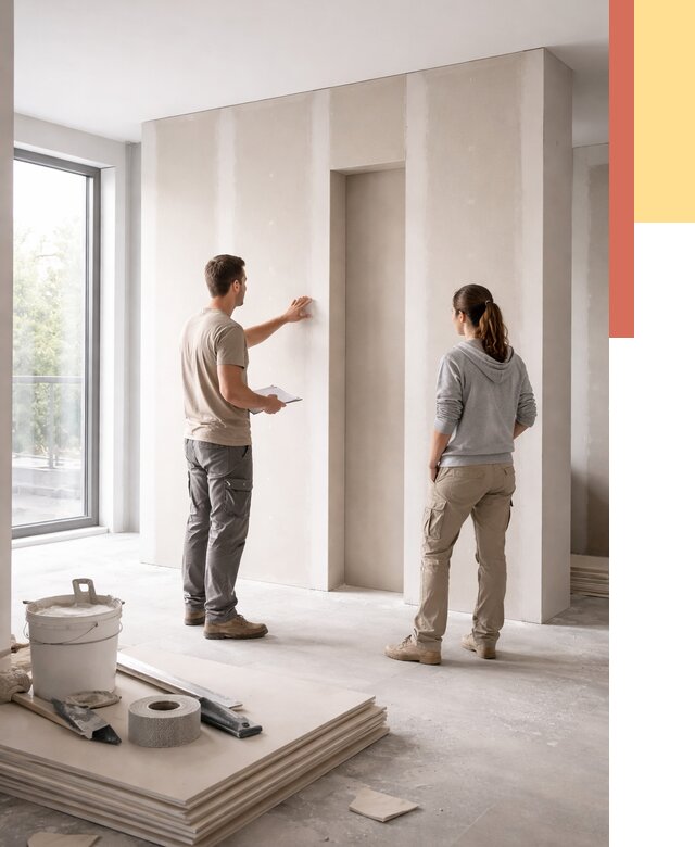 Зонирующая перегородка из гипсокартона в Сарапуле от 2891 руб. под ключ | ОТДЕЛОЧНИК-Срл