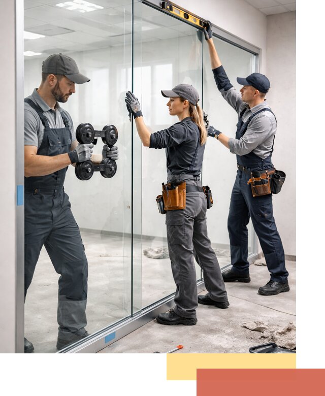 Профессиональный монтаж стеклянных перегородок в Сарапуле