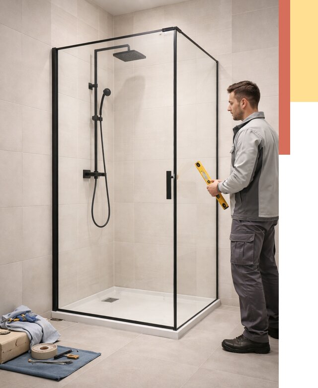 Стеклянные перегородки для душа в Сарапуле от 12905 руб. | Монтаж под ключ — ОТДЕЛОЧНИК-Срл