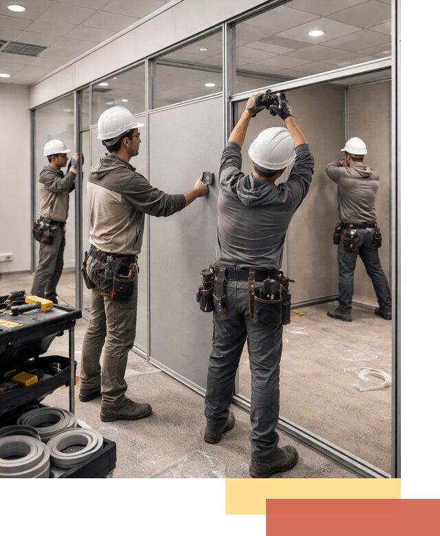 Мобильные офисные перегородки под ключ в Сарапуле