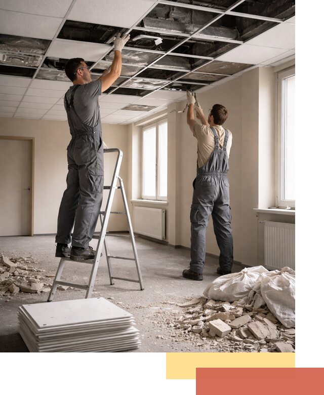 Демонтаж потолков Армстронг профессионально в Сарапуле