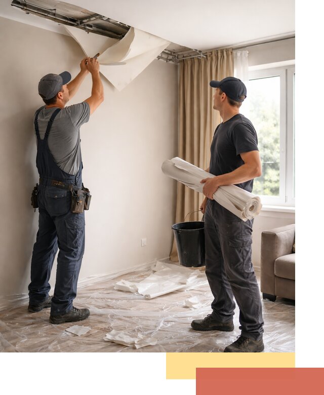 Демонтаж натяжного потолка в Сарапуле быстро и аккуратно