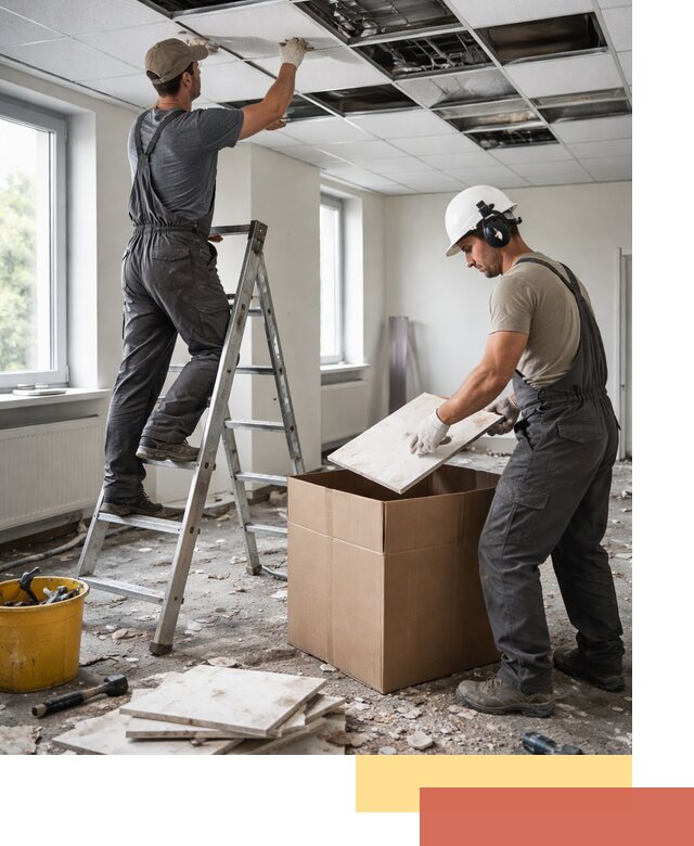 Демонтаж потолочной плитки в Сарапуле быстро и аккуратно