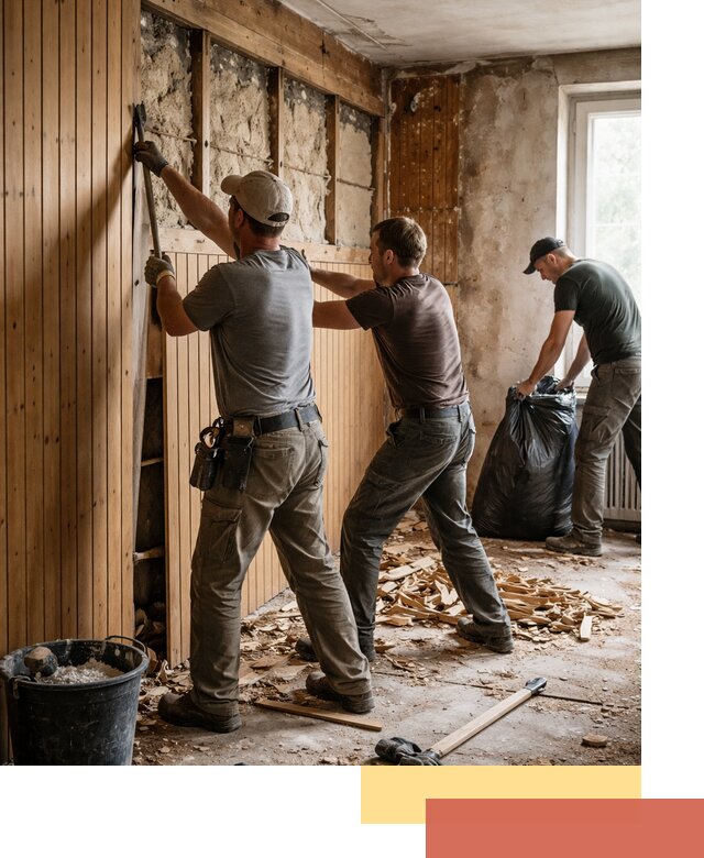 Демонтаж вагонки и вывоз материалов в Сарапуле