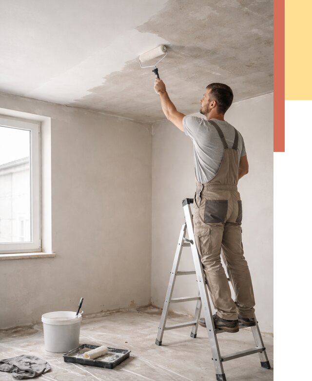 Грунтовка потолка в Сарапуле от 2581 руб. — быстро и недорого | ОТДЕЛОЧНИК-Срл