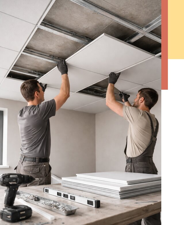 Монтаж кассетного потолка в Сарапуле от 4646 руб/м2 — установка и сборка | ОТДЕЛОЧНИК-Срл