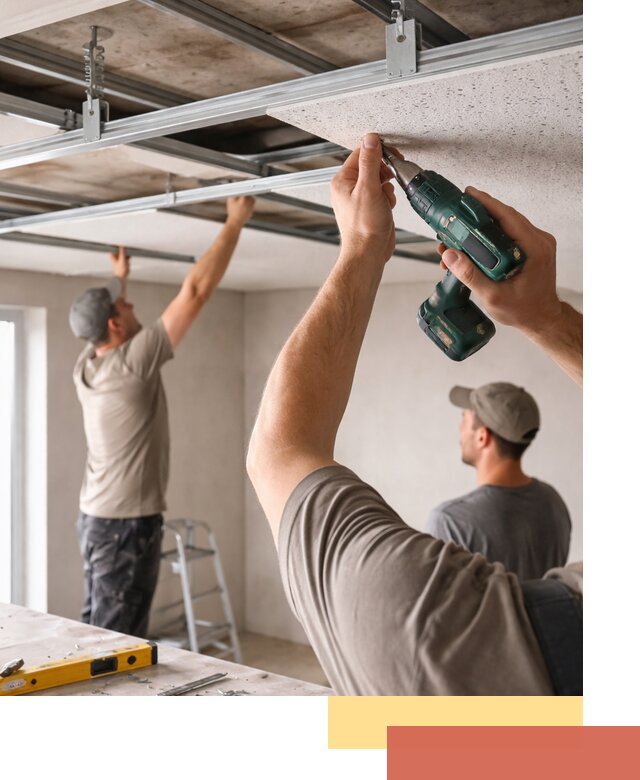 Монтаж акустического потолка в Сарапуле под ключ