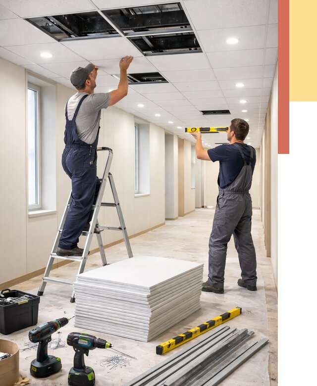 Ремонт потолка Армстронг в Сарапуле от 4646 руб. — быстро и недорого | ОТДЕЛОЧНИК-Срл