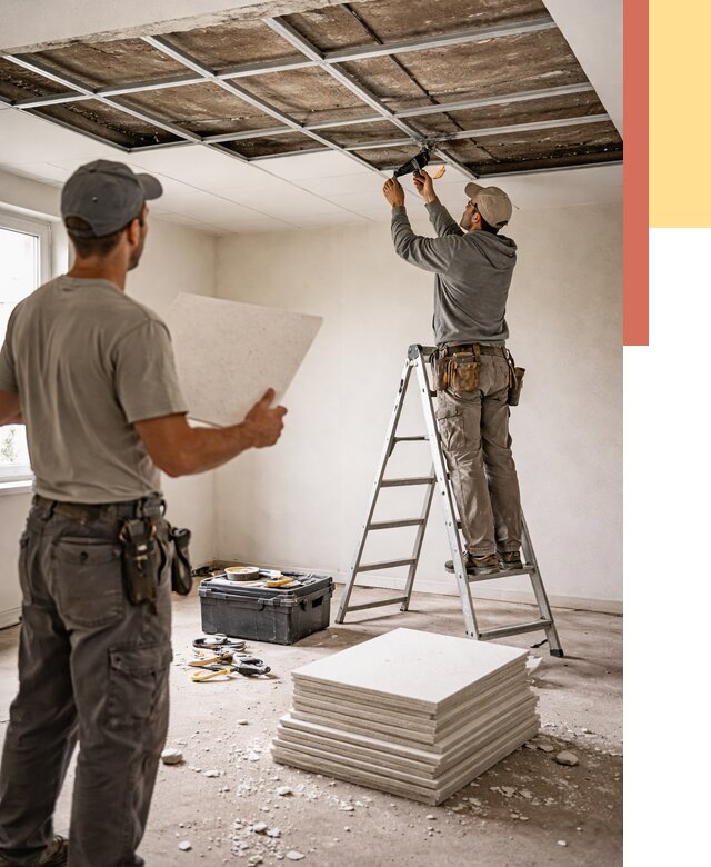 Замена плит подвесного потолка в Сарапуле от 1807 руб. быстро и недорого | ОТДЕЛОЧНИК-Срл